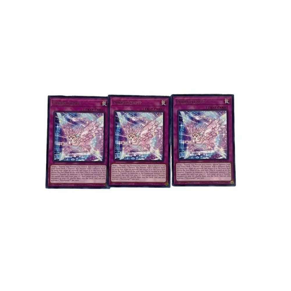 Ty-Gi-Oh! Purrelyeap!? Trap Game Card x3